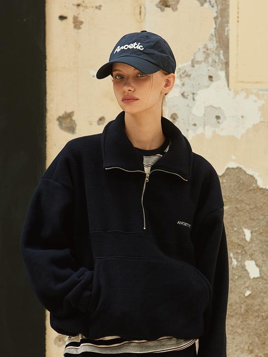 ●ANOETIC● LETTERING BALL CAP_NAVY 아노에틱]LETTERING BALL CAP_NAVY