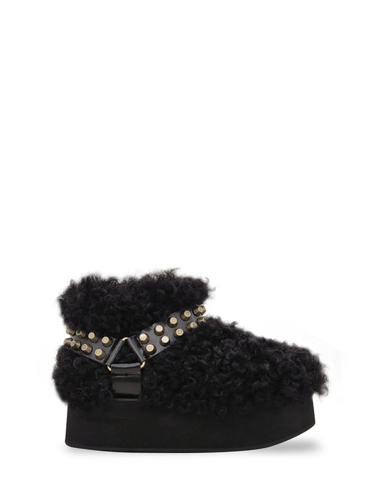 PLATFORM SHORT FUR BOOTS (BLACK)