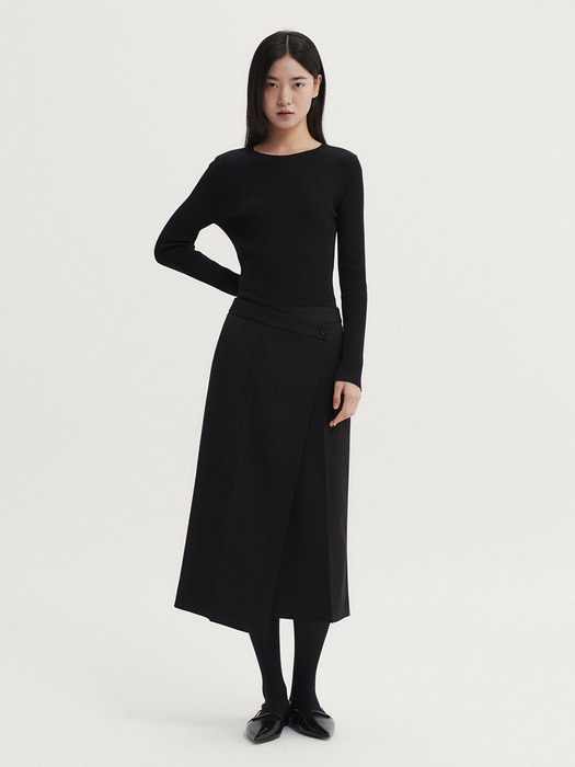 GENT WRAP SKIRT (2 COLORS)