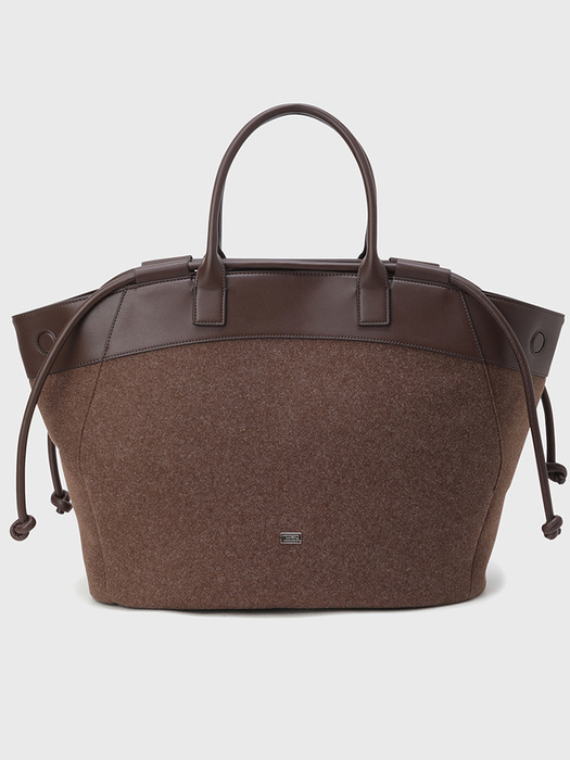 TWO-WAY FELT BIG BAG_MELANGE BROWN