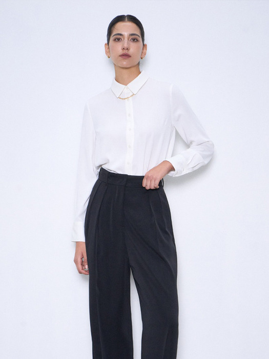 Feminine tie blouse - ivory
