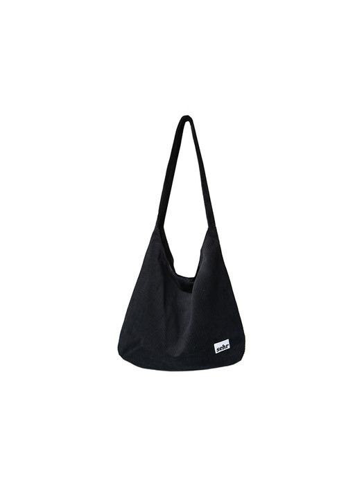 Corduroy Hobo Bag (Black)