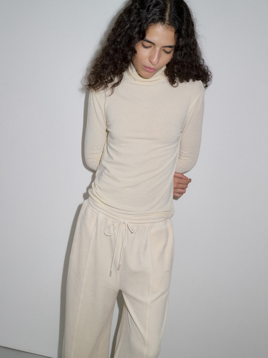 TWO WAY VELOUR PANTS_CREAM