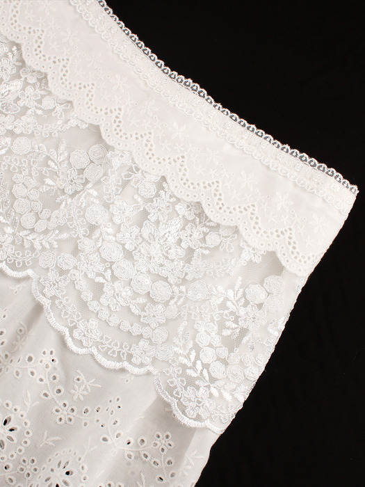 White Heidi Lace Mini Apron