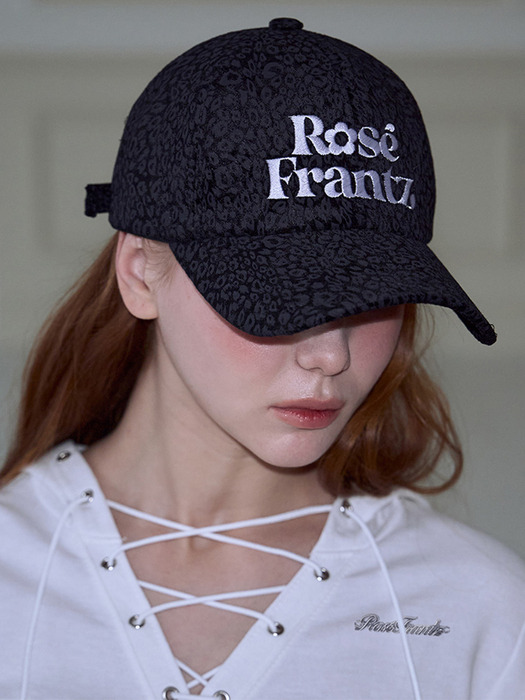 Rose Leopard Ball Cap [Black]