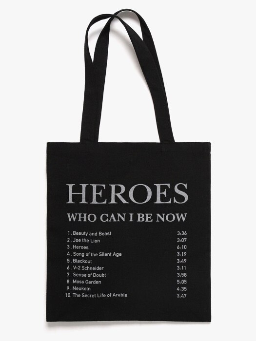 HEROES TRACK LIST ECO BAG (BLACK)