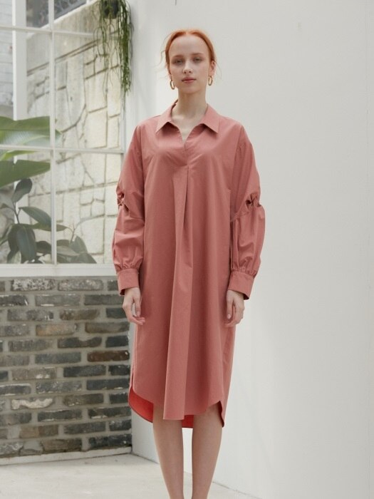 TWIST SLEEVED LONG SHIRTS_2 COLOR