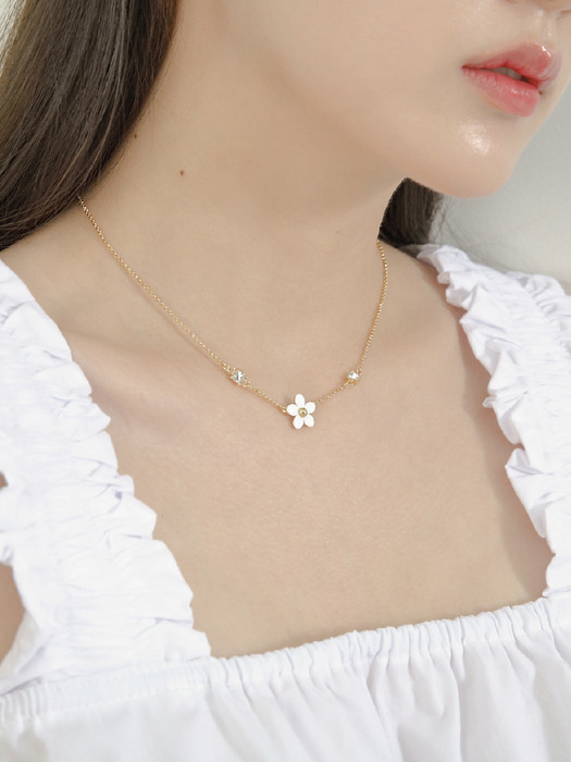 White Blossom Seed Necklace