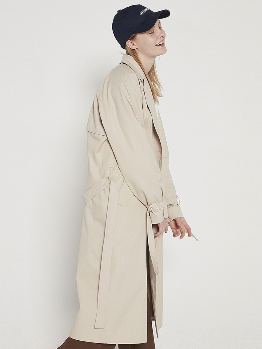 MG9S DOUBLE STRAP COAT (BEIGE)