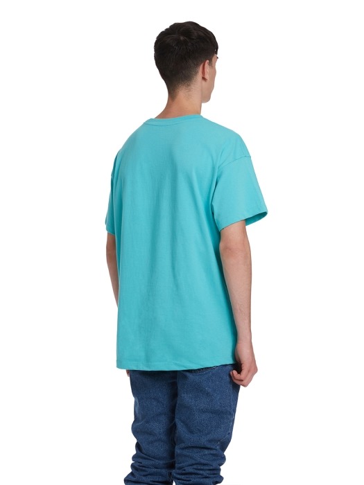 Hores Print T Shirts_ blue green