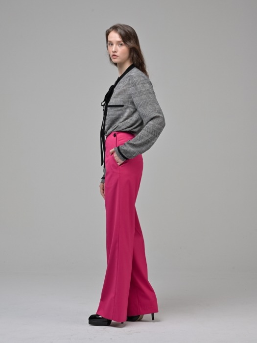 Side Button Pants_MAGENTA