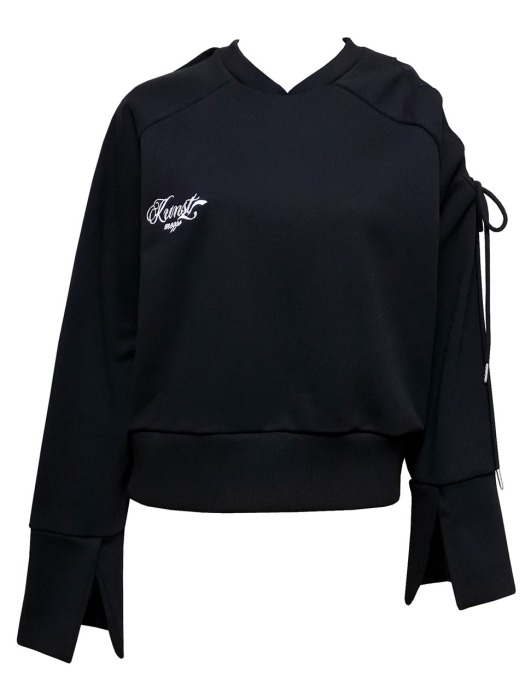 trap sweat shirt - black