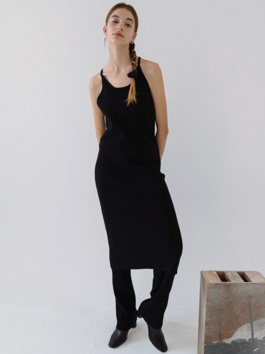 halter dress (black)