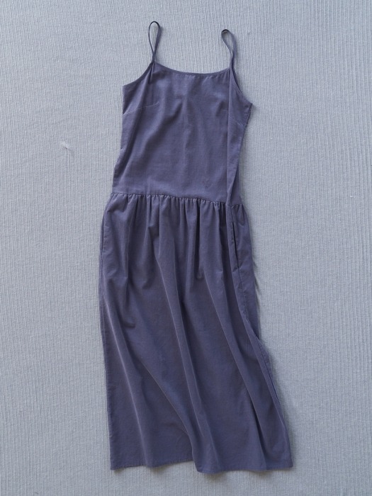 Corduroy smock cami dress - misted blue