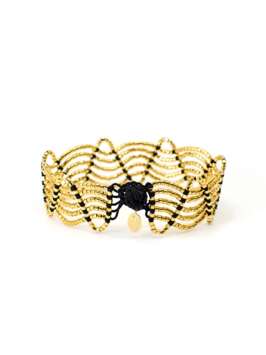 LUMIN bracelet, Black & Gold - N