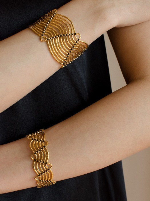 LUMIN bracelet, Black & Gold - N