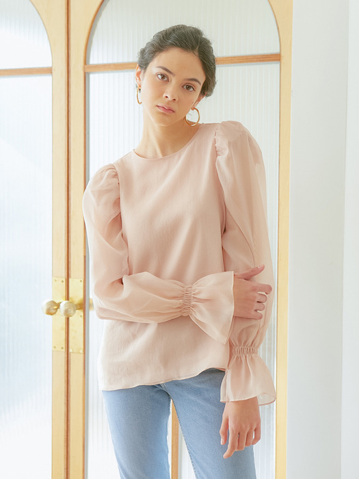 PUFF SLEEVES BLOUSE_PINK