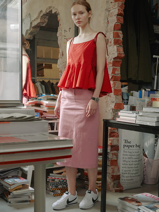 Relaxed Pocket Skirt_Pink