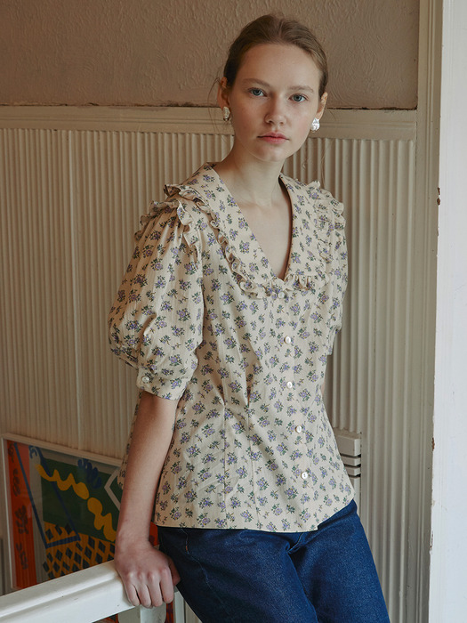 Joie Retro Blouse_Flower