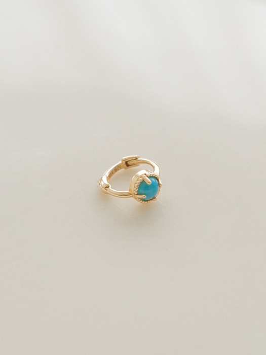 14k gold turquoise stone ring piercing (14K 골드)