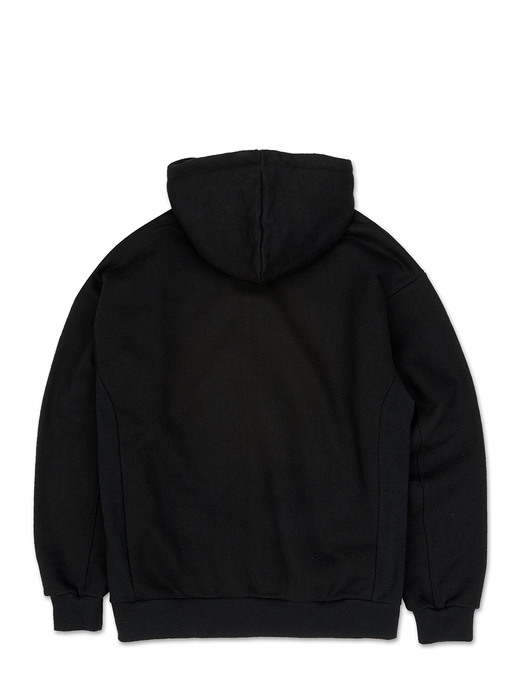 OL177_LOVE Mini Logo Hood Zipup_Black