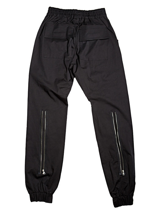 Black Zip Jogger Trousers