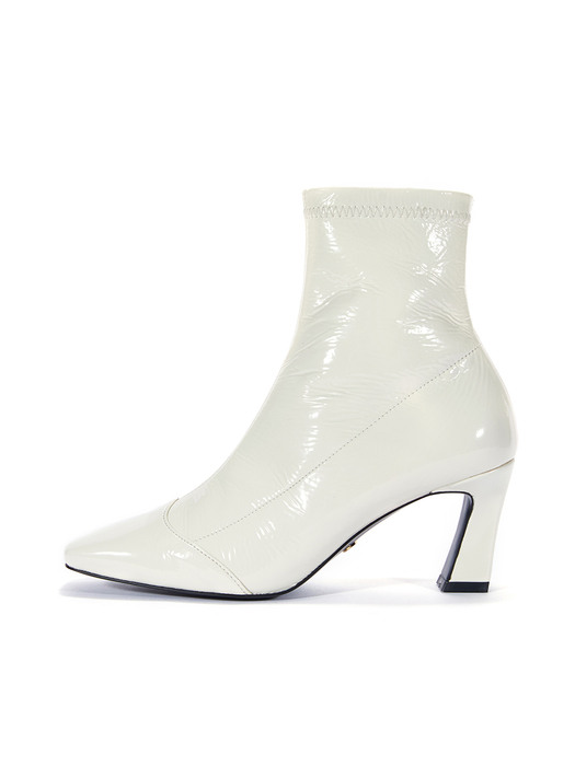 Skinny Ankle Boots_Cream Patent