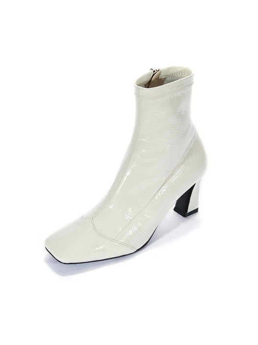 Skinny Ankle Boots_Cream Patent