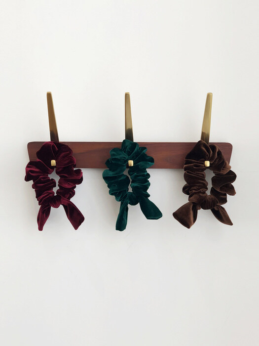 velvet ribbon scrunchie (4colors)