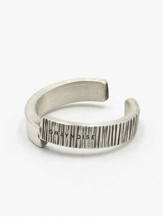 Noise pattern twin ring (silver 925)
