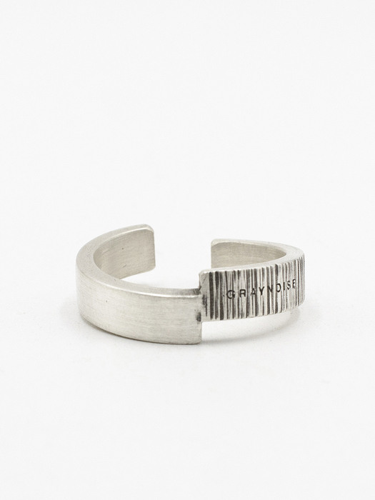 Noise pattern twin ring (silver 925)