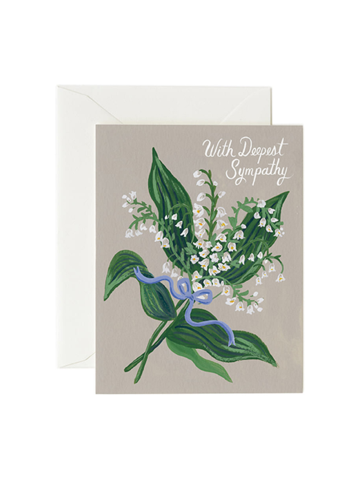 Lily of the Valley Sympathy Card 위로 카드