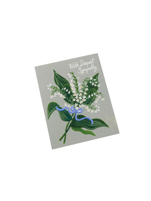 Lily of the Valley Sympathy Card 위로 카드