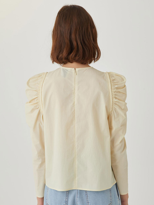 Baloon-sleeve Blouse [BUTTER YELLOW] JYBL1B902Y1