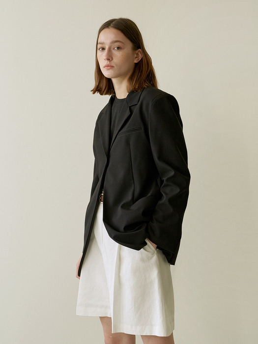 One button jacket - Black