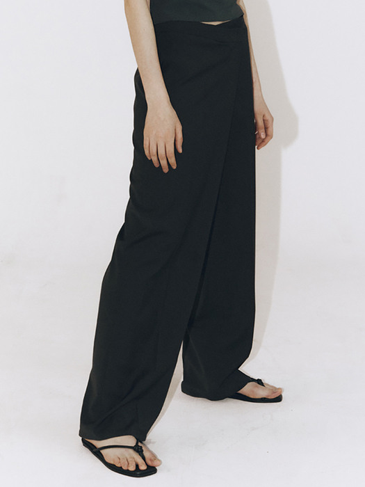 WRAP OVER TROUSERS (CHARCOAL)