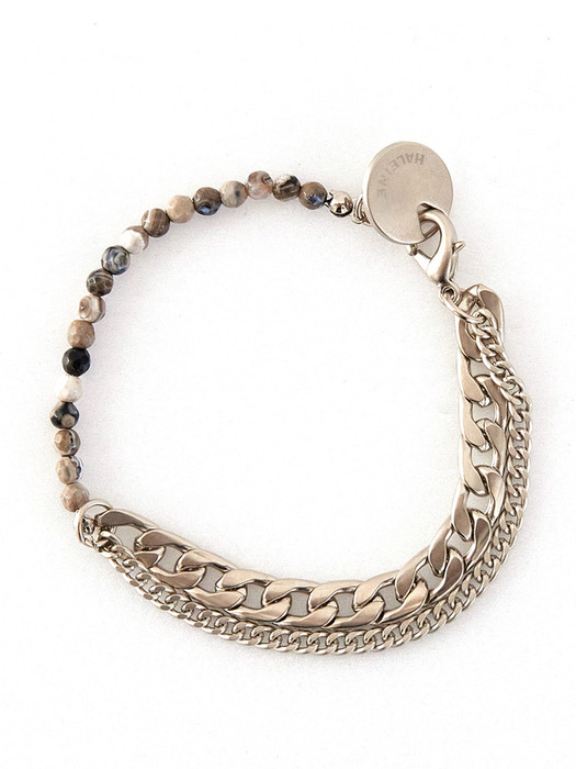  STONE metal mix bracelet(NA007)