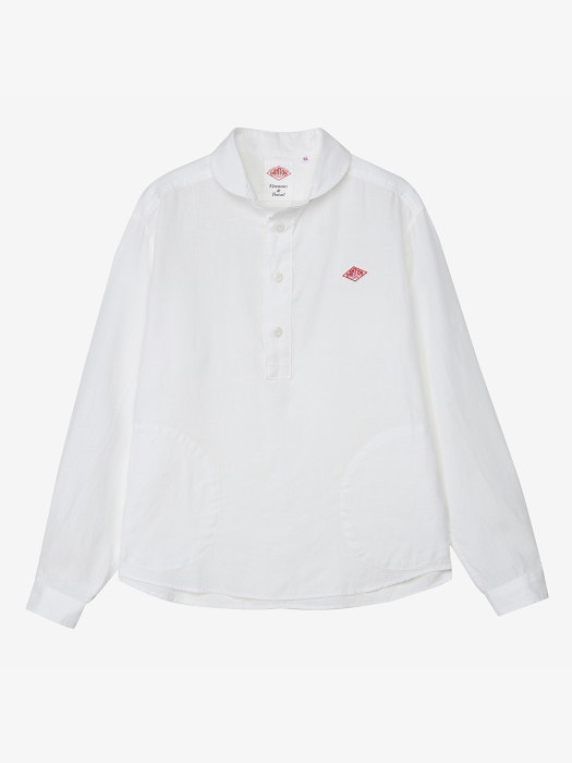 [단톤]본사정품 Round Neck L/S Shirts Linen (WHT)(ADTF211356L-WHT)