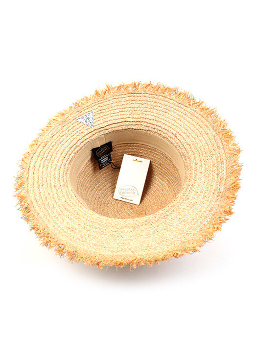 SV Metal Round Natural Raffia Hat 여름페도라