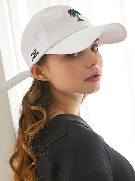 [unisex]21 PALM BEACH WHITE BALL CAP