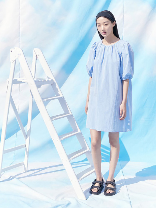 Volume Mini Dress  Sky Blue (KE1571M01Q)