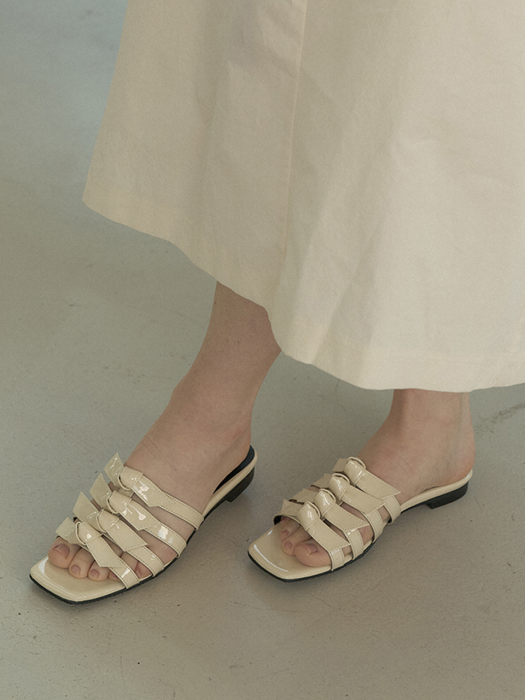 Knotted Ribbon Mules_Ivory