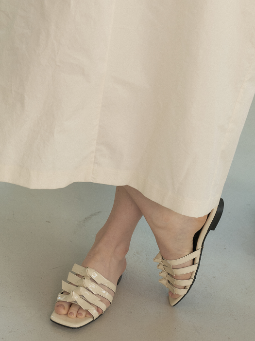 Knotted Ribbon Mules_Ivory