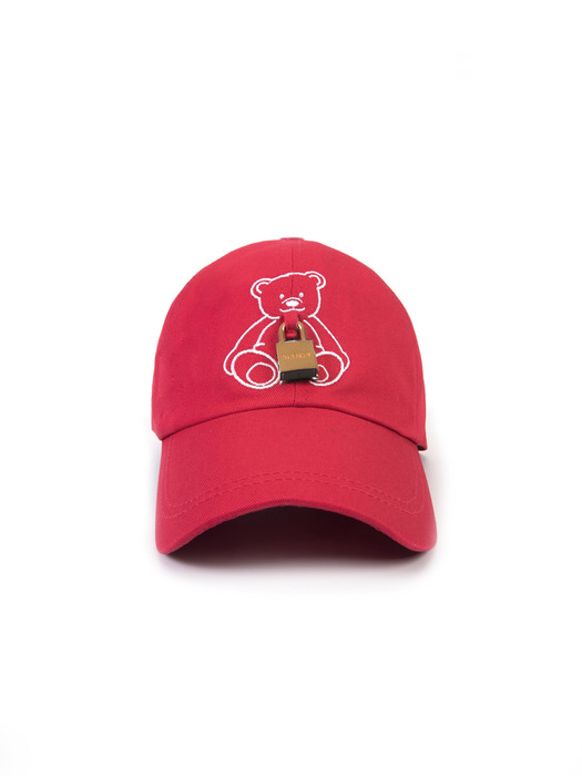 패드록 시그니처 곰돌이 모자(핑크)(남녀공용)