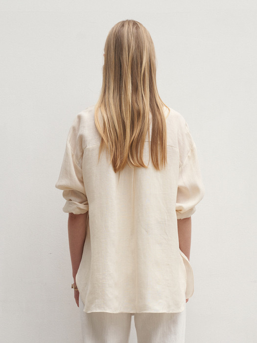 HIGH-TENSION LINEN SHIRTS_BEIGE