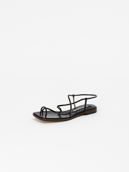 Laurence Thong Sandals in Wrinkled Chocolate Brown