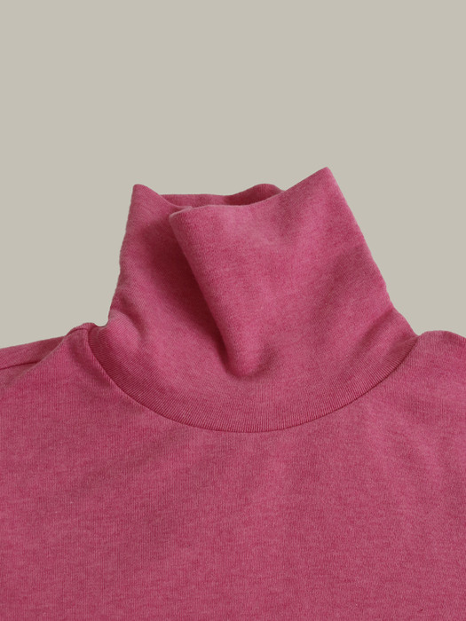 High Neck T Shirt_Pink