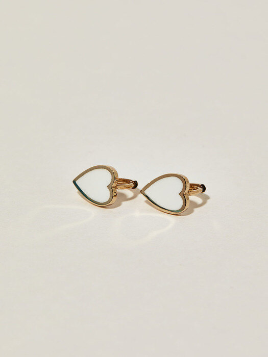 14k e.x heart earrings