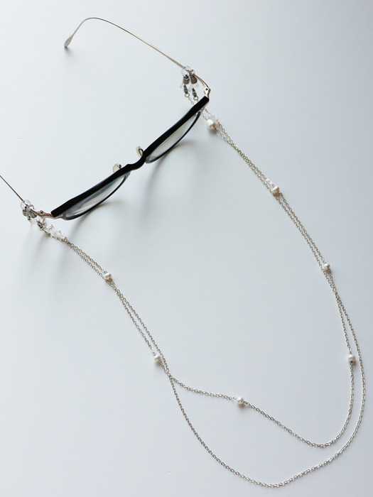 Glasses Chain with Pearl 실버 안경체인 (담수진주)