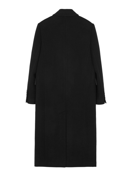 Angora-blend Single Wool Coat in Black VW1WH001-10